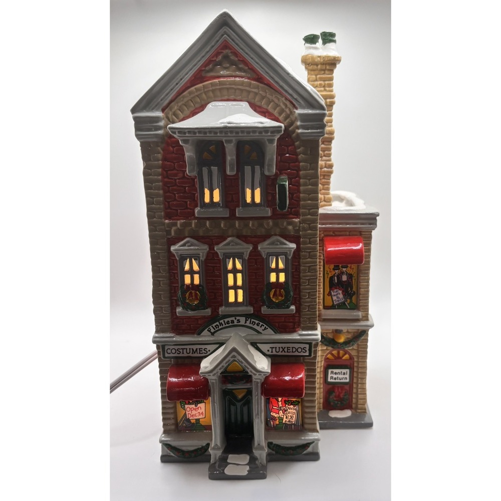 Dept 56 Original Snow Village "Finklea's Finery:Costume Shop" w/BOX & LIGHT